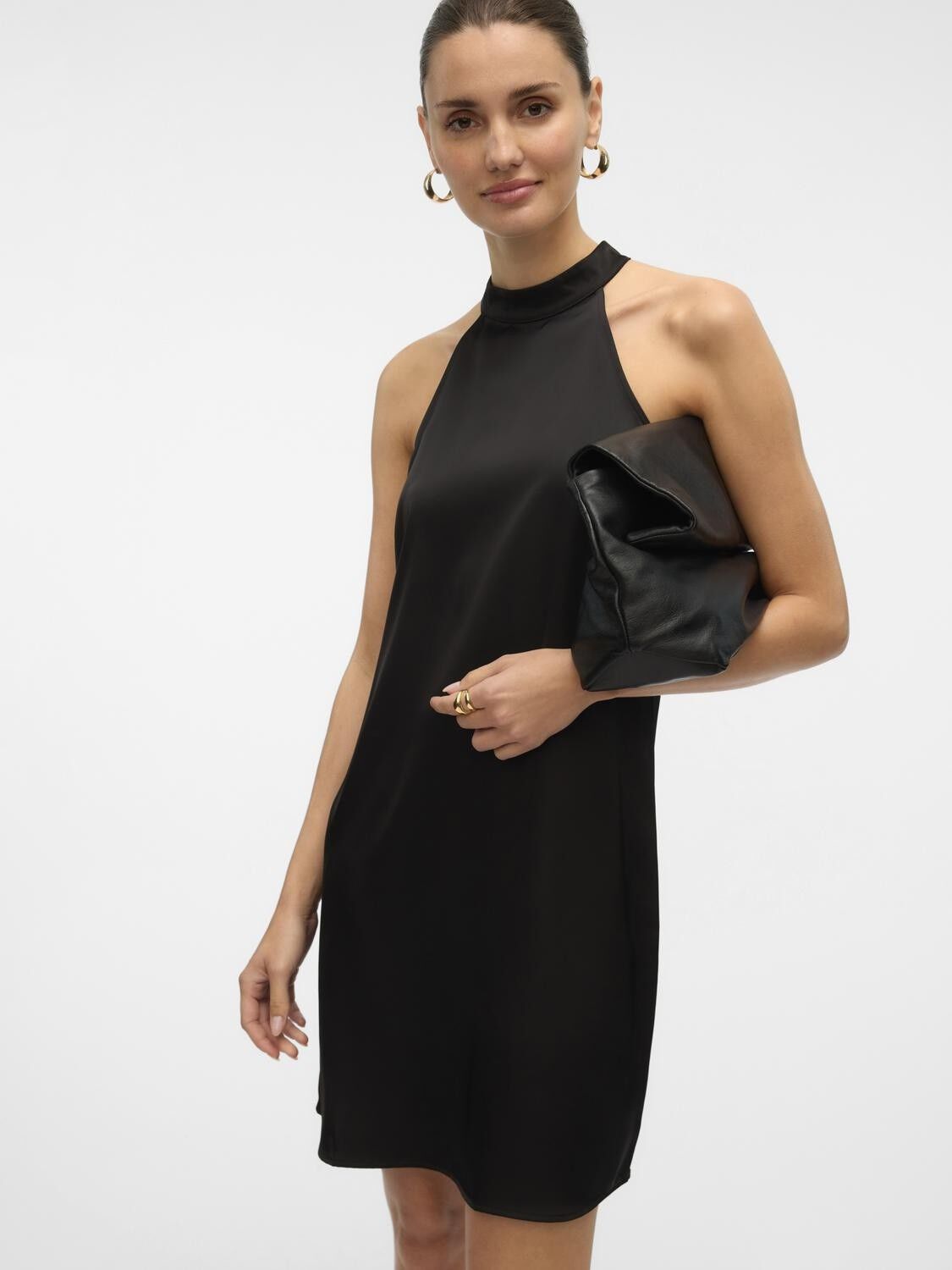 VMELENA HALTER NECK SHORT DRESS WVN