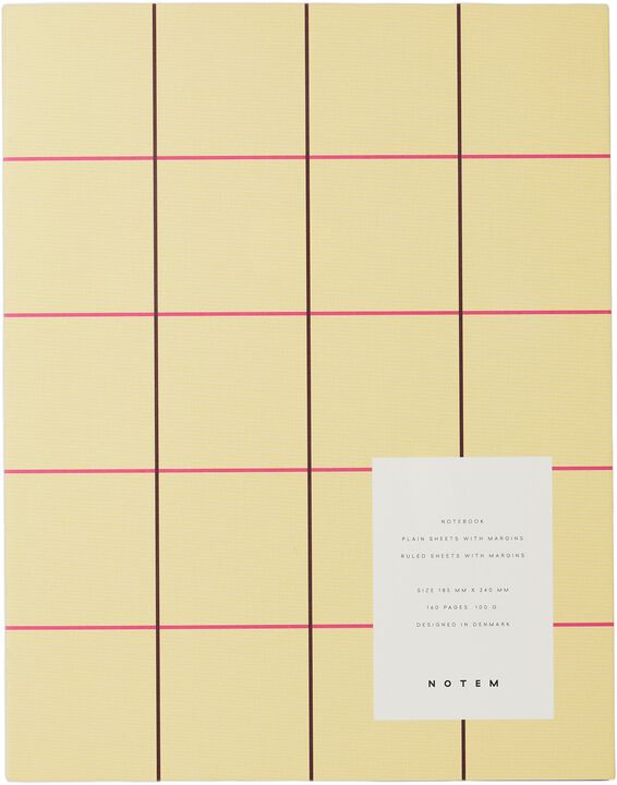 UMA Flat Lay Notebook - Large, Yellow check