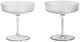 Ripple Champagne Saucers - Set of 2 - Clear