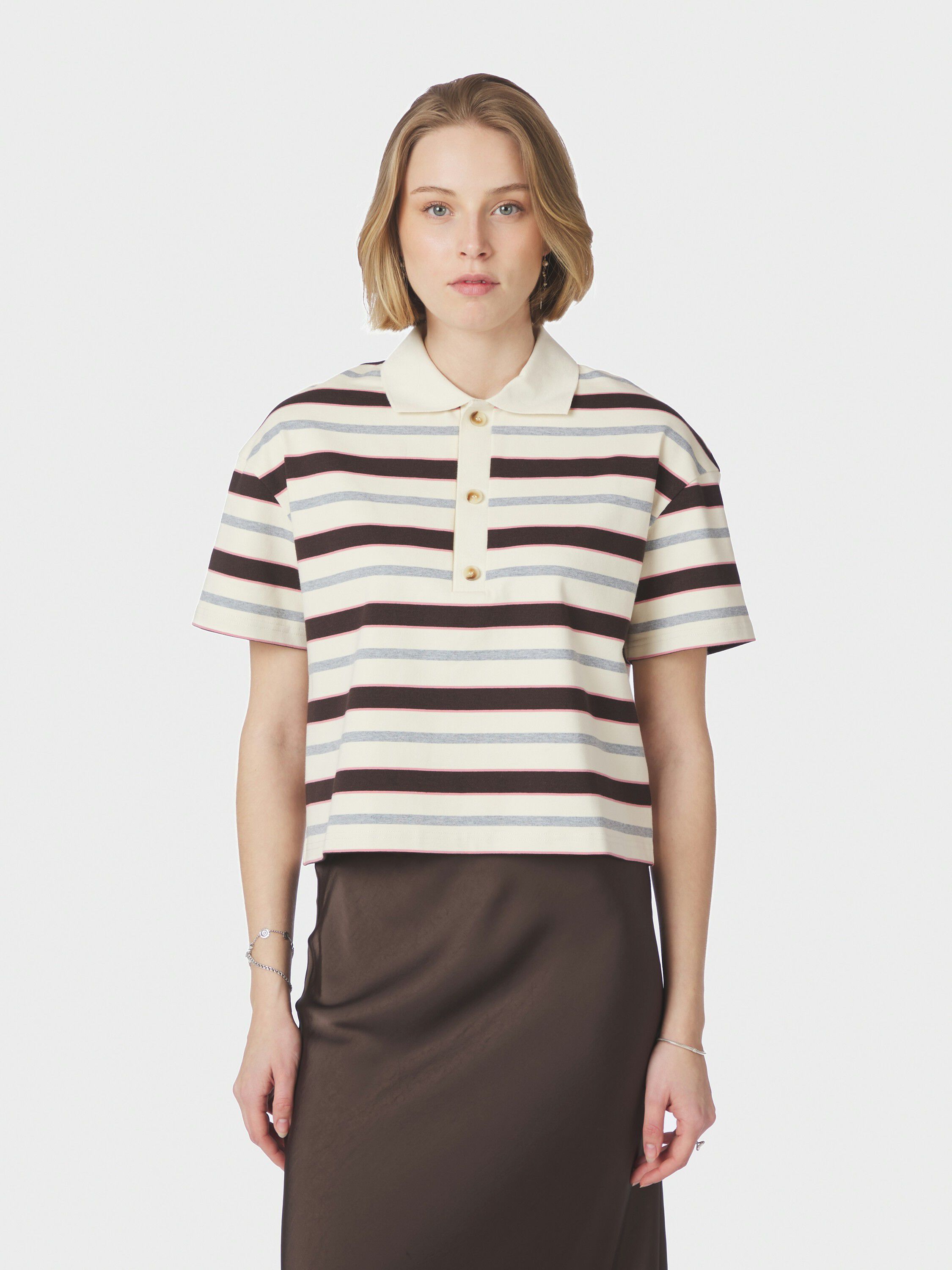 Vennera Triple Stripe Polo Tee