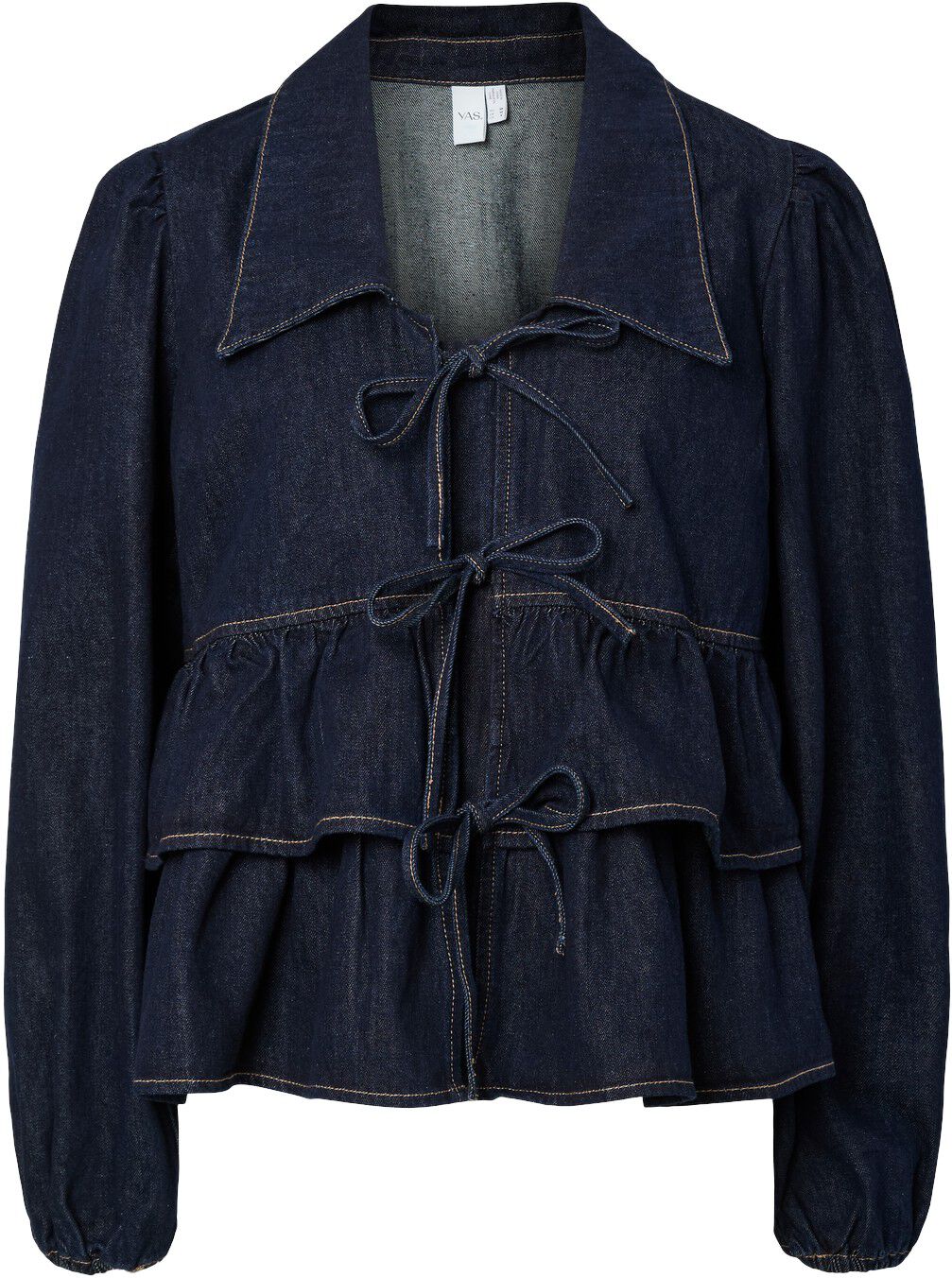 YASCELINA LS DENIM TIE TOP S. - EX