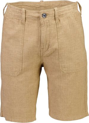 Linen blend herringbone shorts