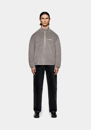 TOWELLING QUARTER ZIP