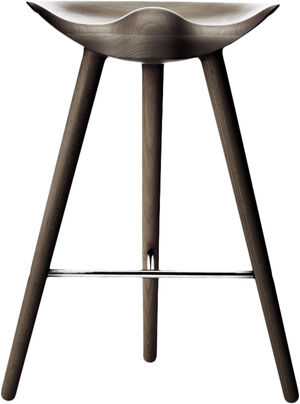 ML 42 - Bord Skammel / Brunolieret Eg / Rustfrit Stål