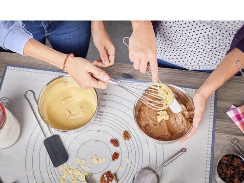 Slikkepott 32 x 7,5 cm St&aring;l/Svart