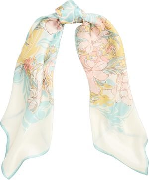 Floral Silk Square Scarf