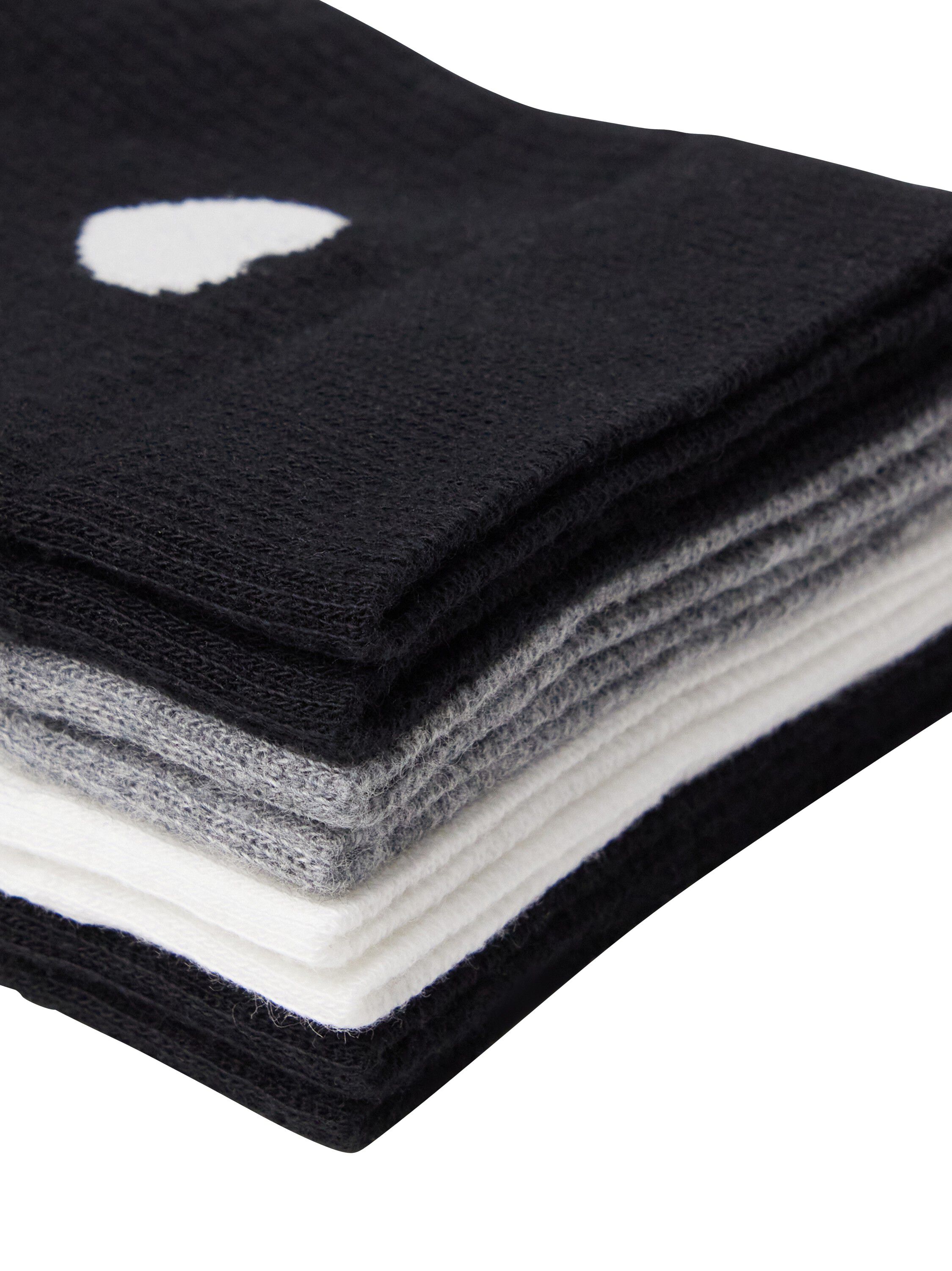 4-pakning ribbestrikkede sokker med