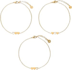 Bracelet set 3 hearts