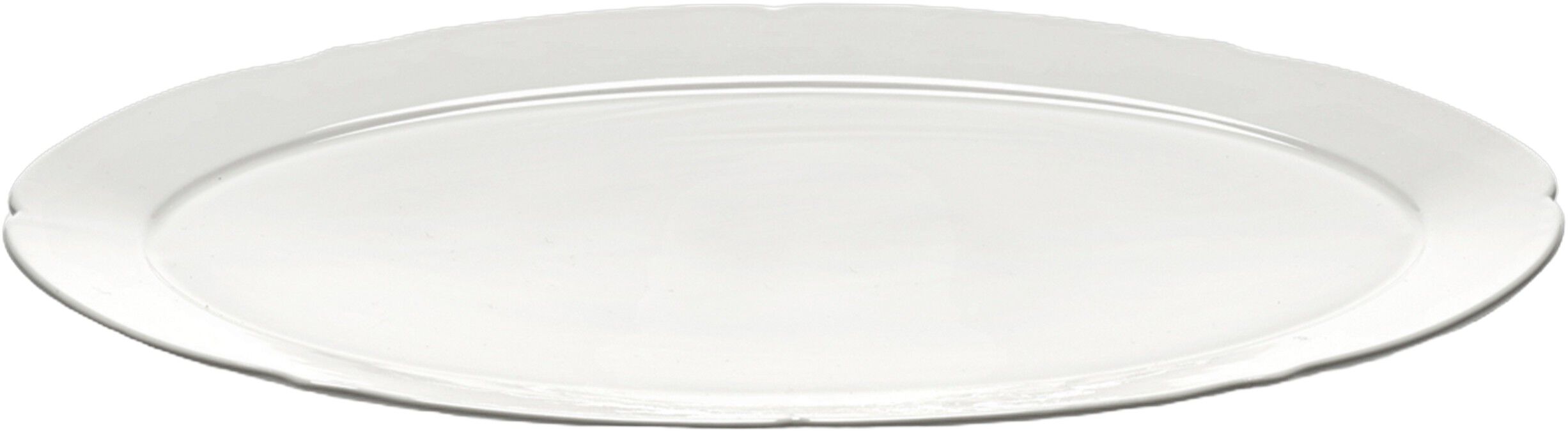 OVAL PLATE L WHITE SILHOUETTE