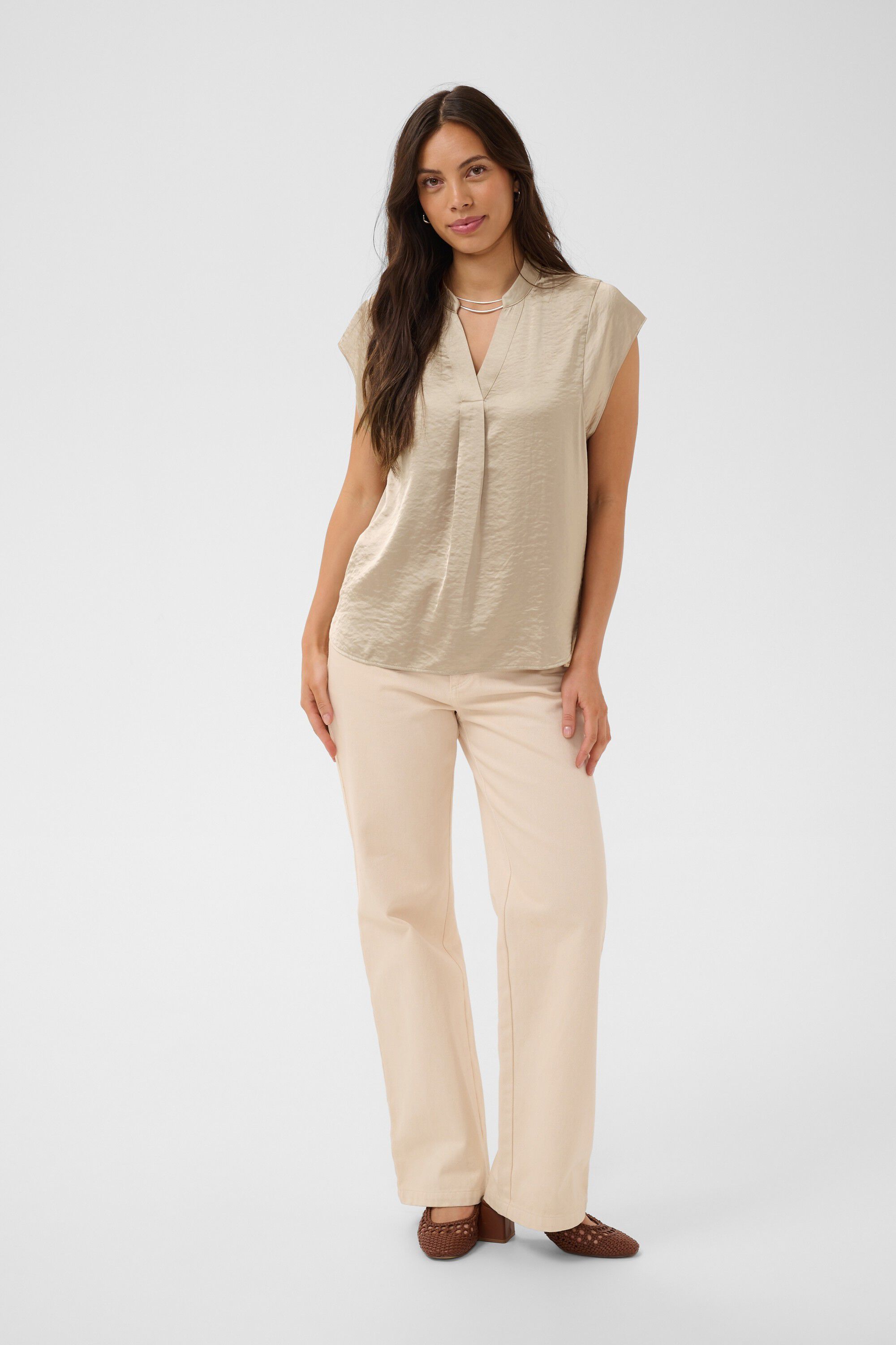 PananSZ Cap Sleeve Blouse