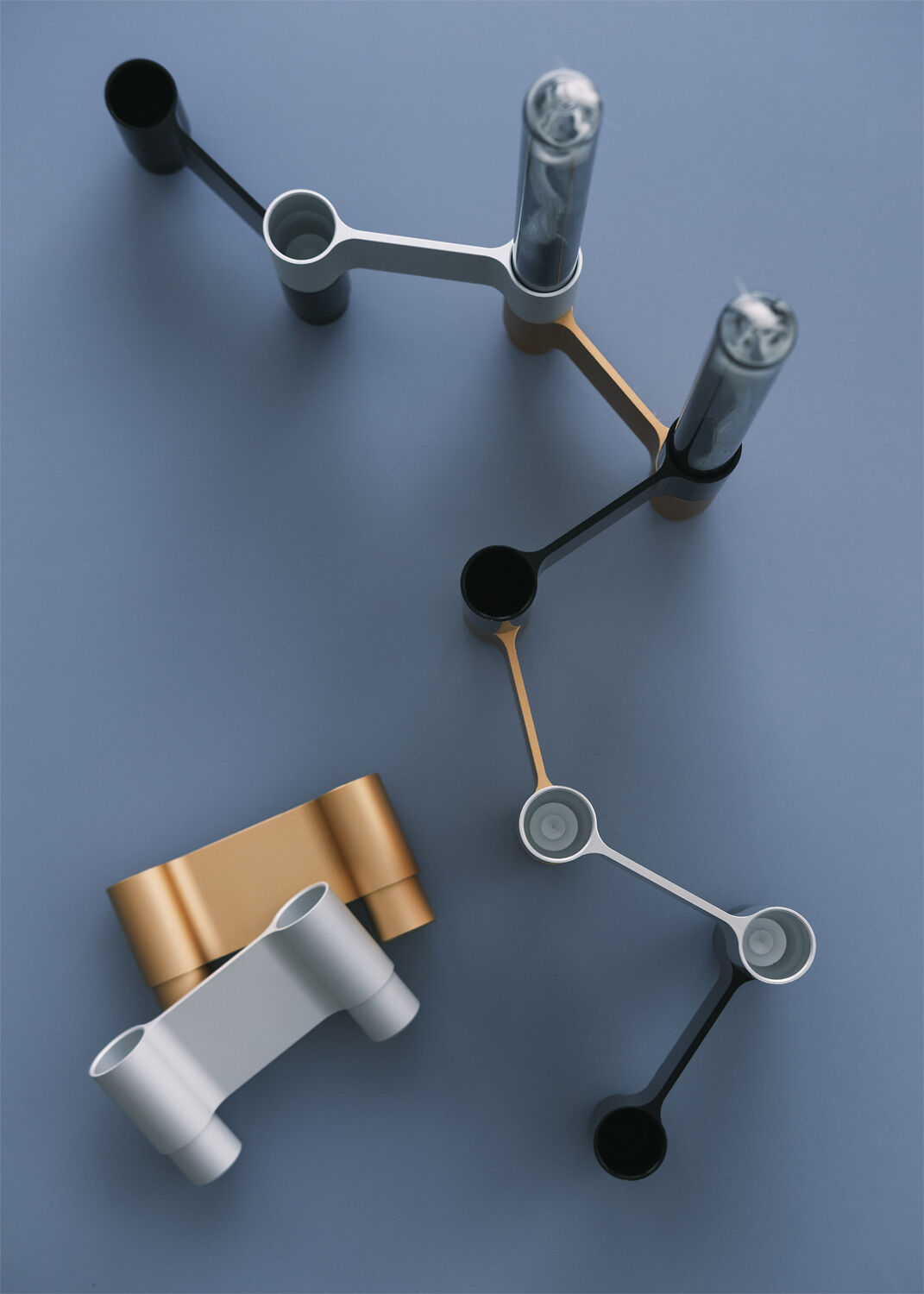 LINK, CANDLE HOLDER, POLISHED ALUMINIUM, 11060P