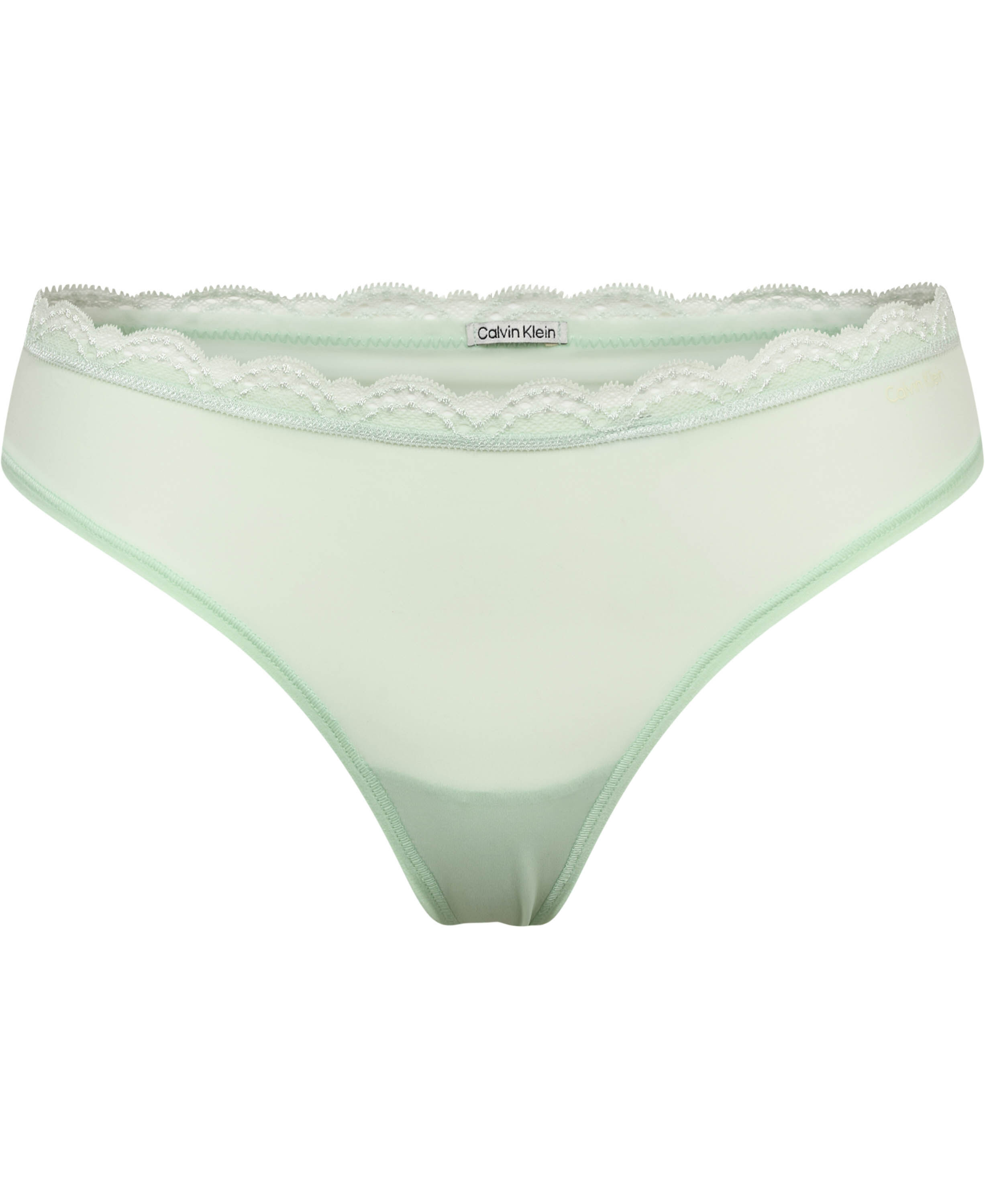 Lace Waistband Microfibre Thong