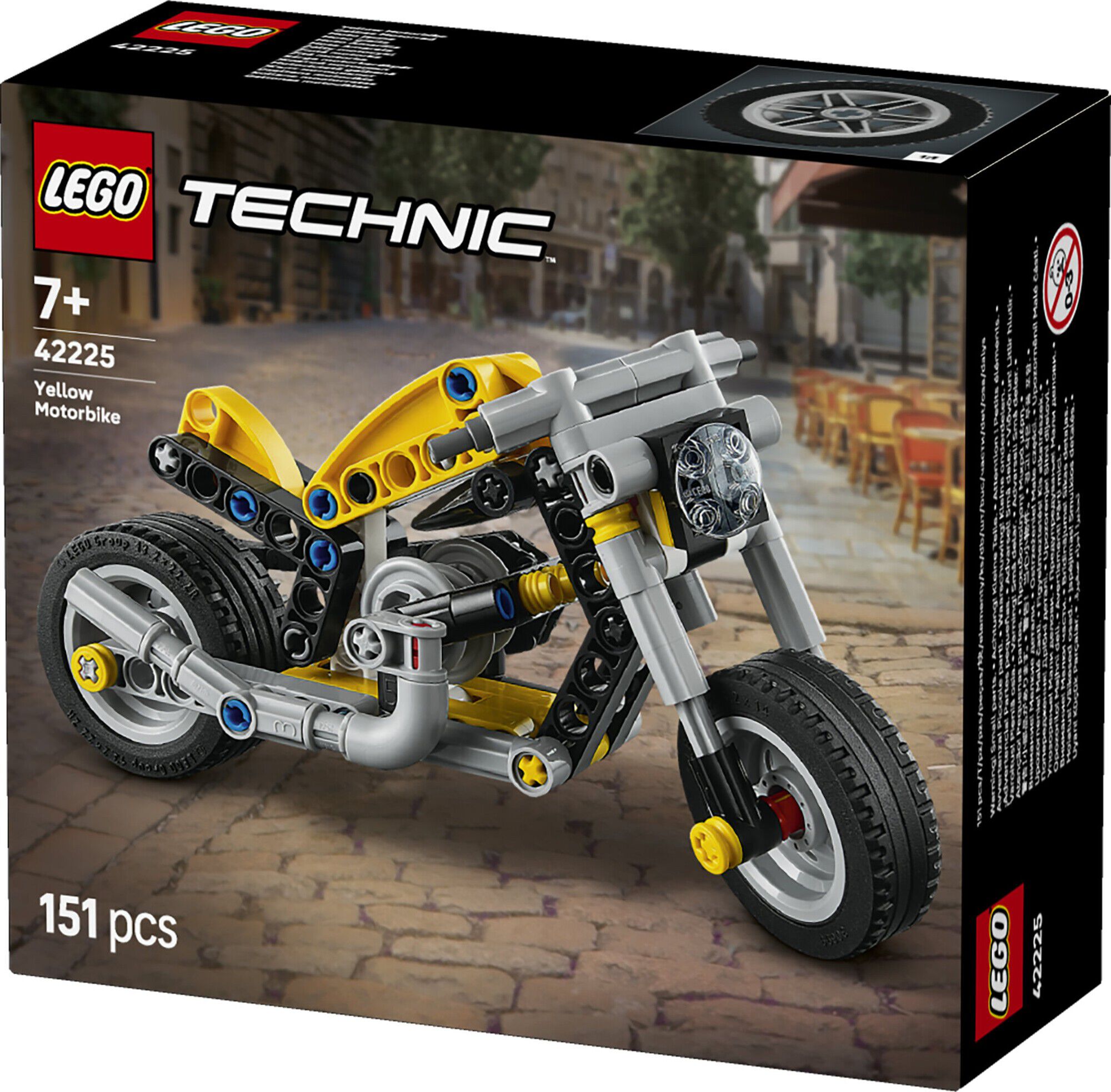 Gul motorcykel 42225