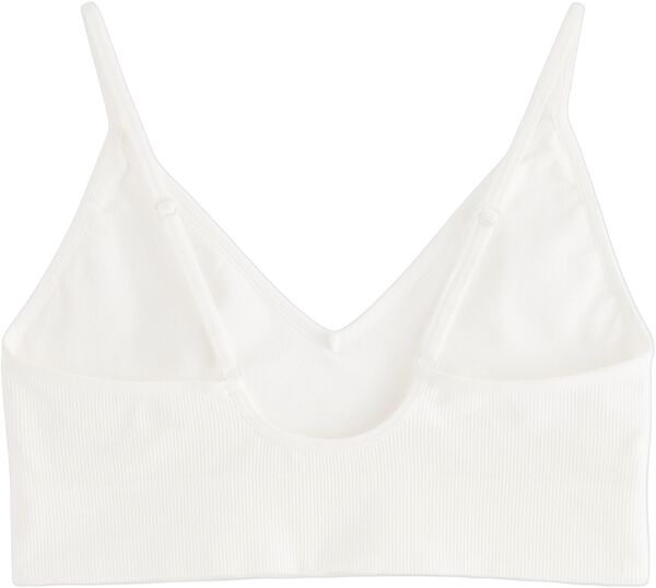 Myk ribbet bh uten sømmer med v-ringning