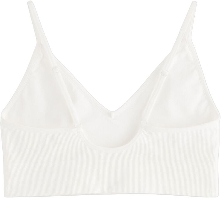 Myk ribbet bh uten sømmer med v-ringning