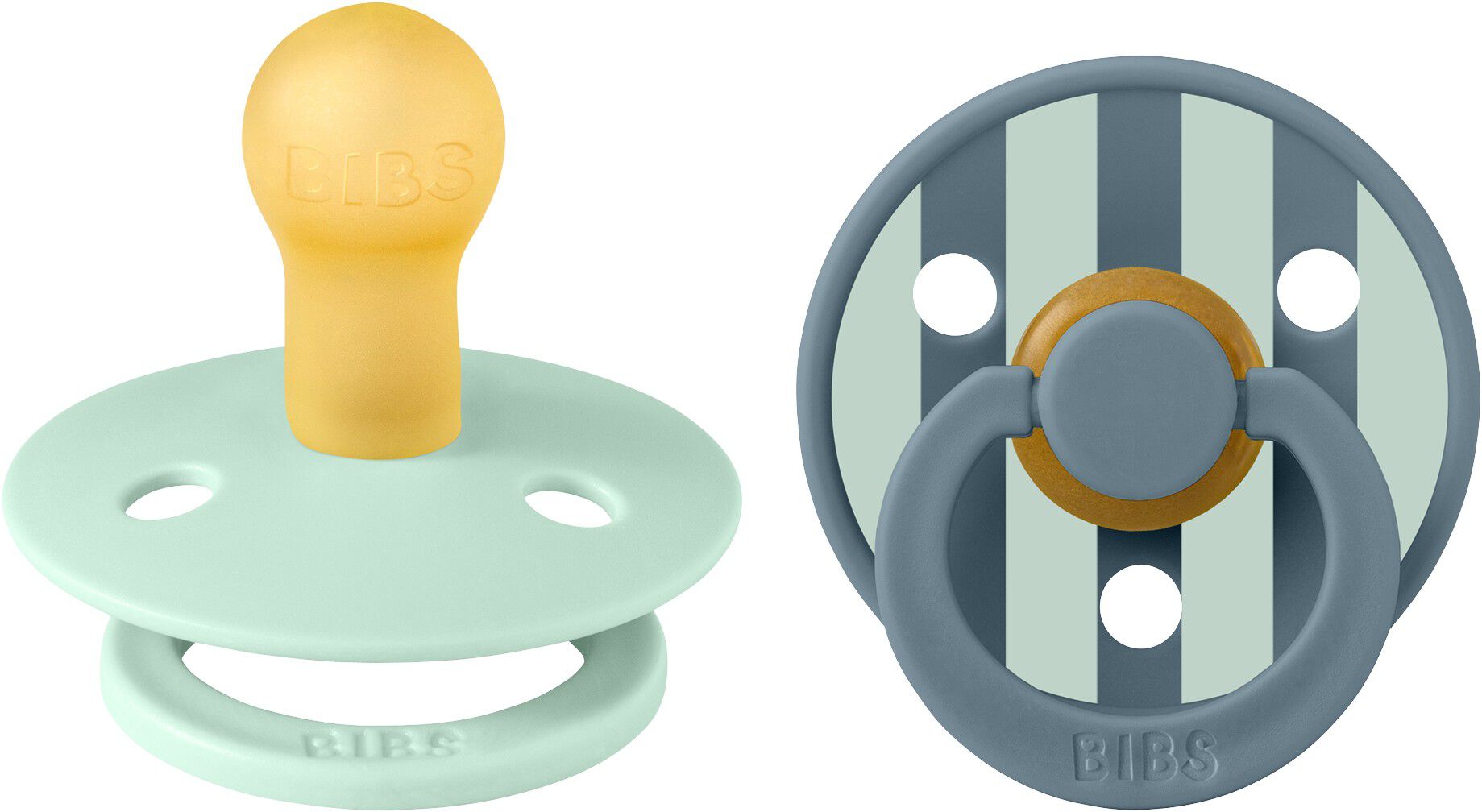 BIBS Pacifier Studio Colour 2 PACK Block Latex Size 1 Nordic