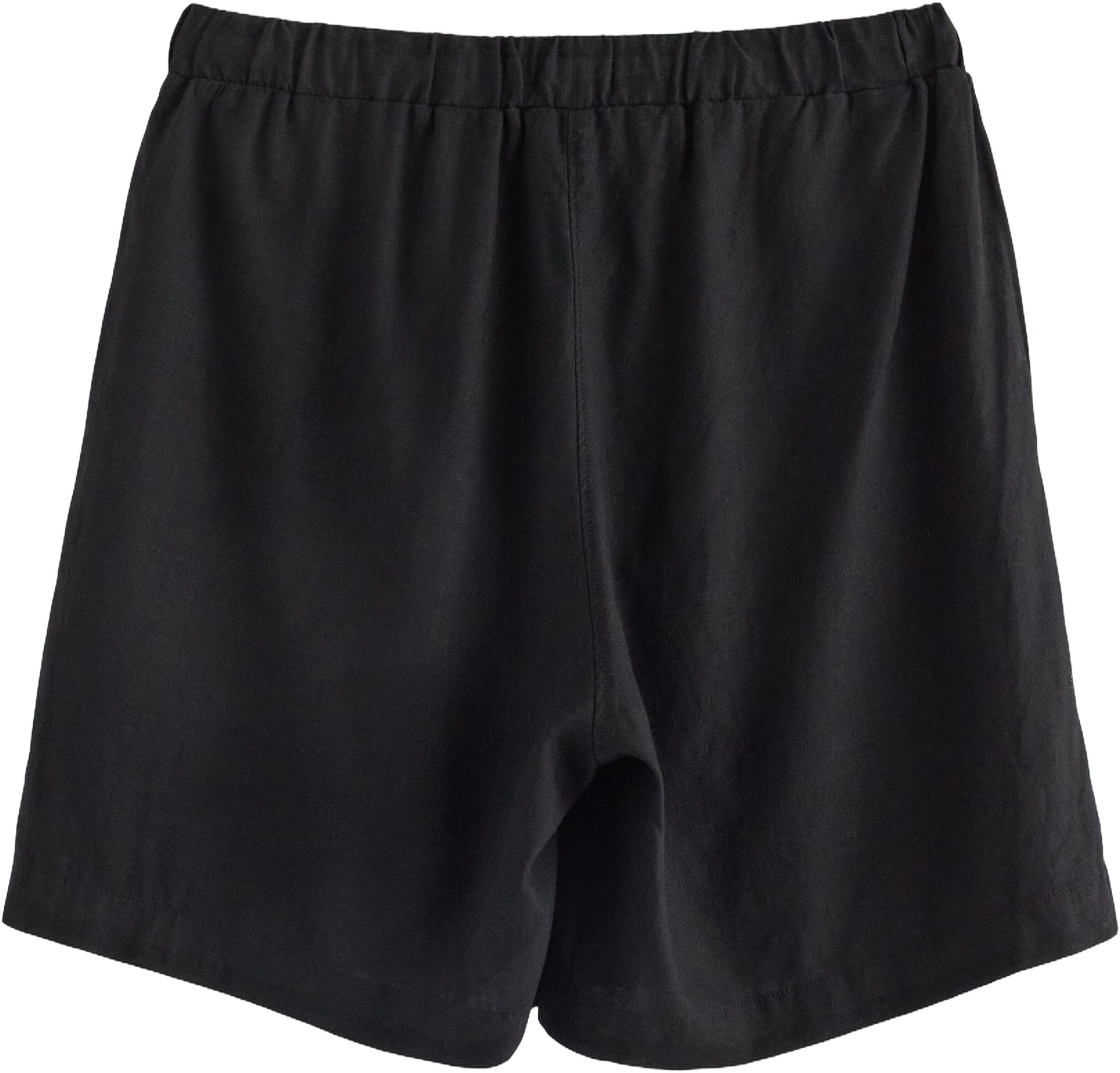 Shorts in linen blend with a regula