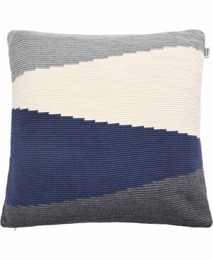 GRAPHIC/GRÅ-NAVY, PYNTEPUDE 48x48 CM
