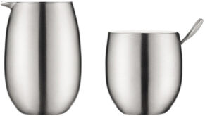 Sukker- og fl&oslash;tesett, rustfritt st&aring;l