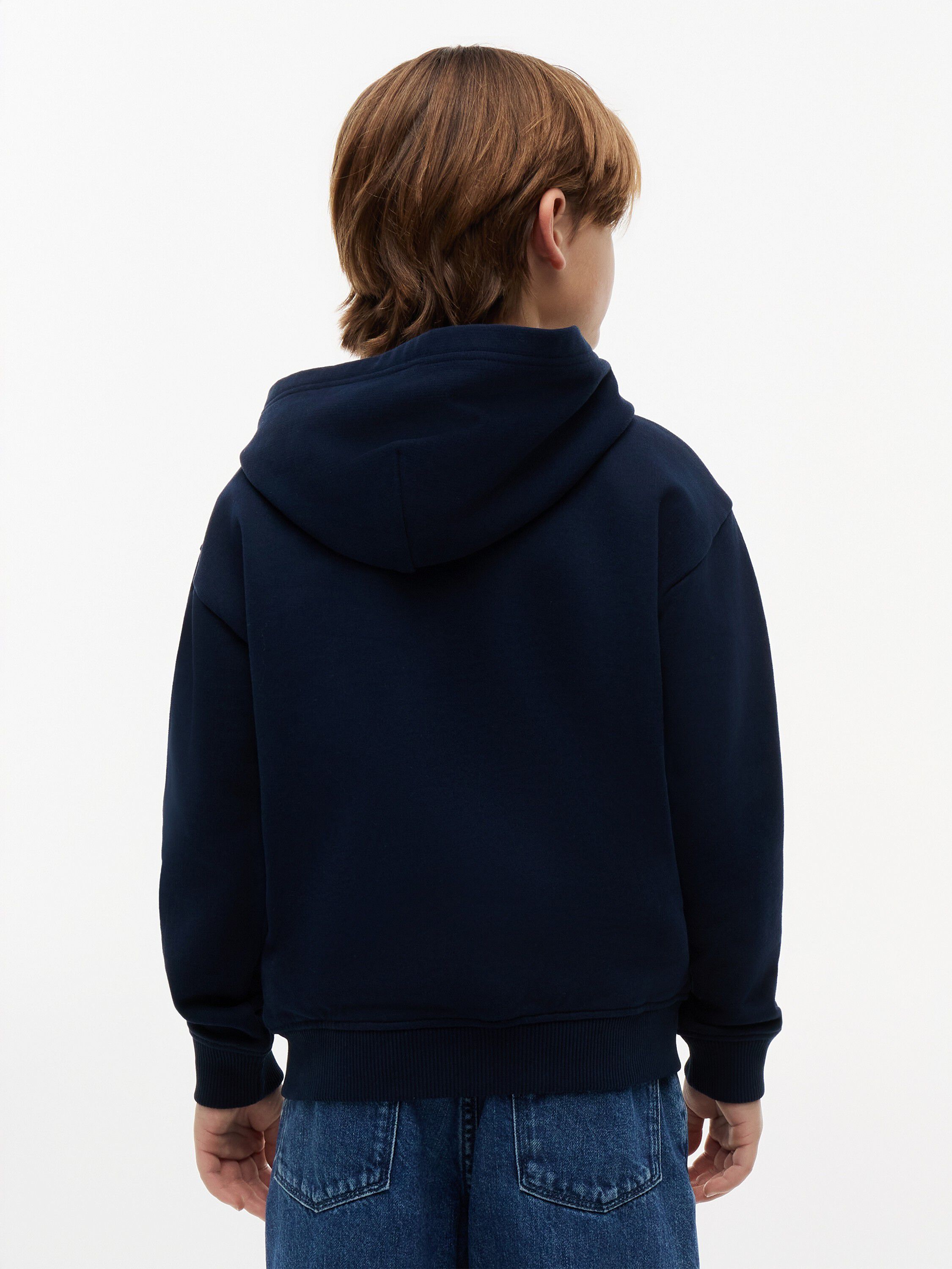 TONAL FLAG ZIP THROUGH HOODIE