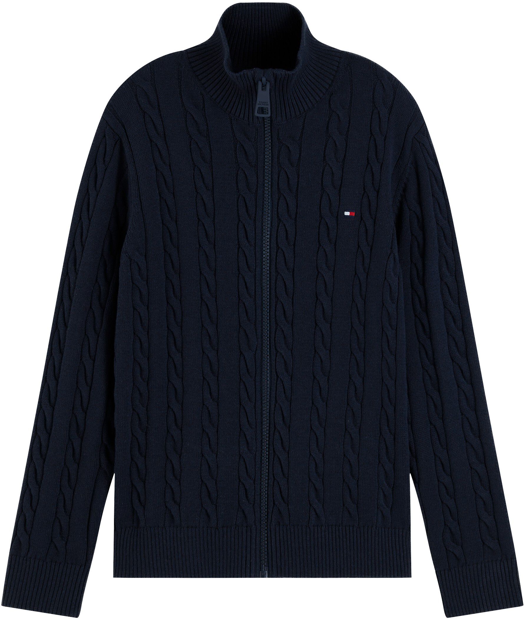 Cable Knit Zip-Thru Jumper