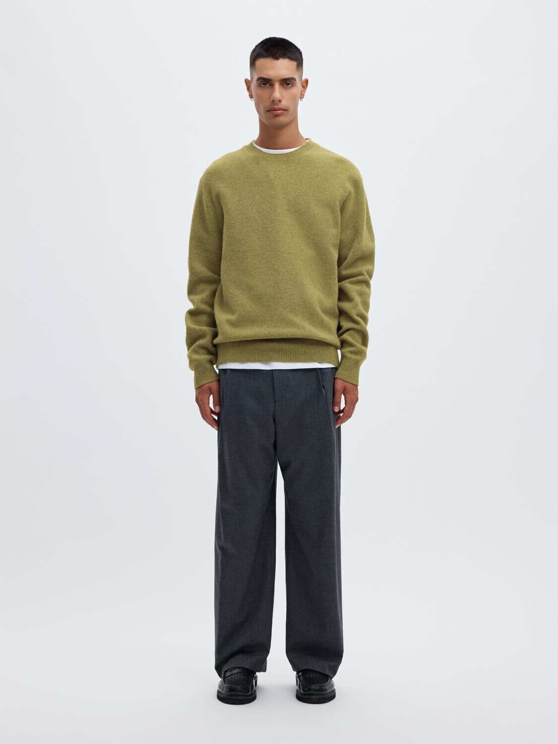 ANRRAGI LS KNIT WOOL CREW NECK