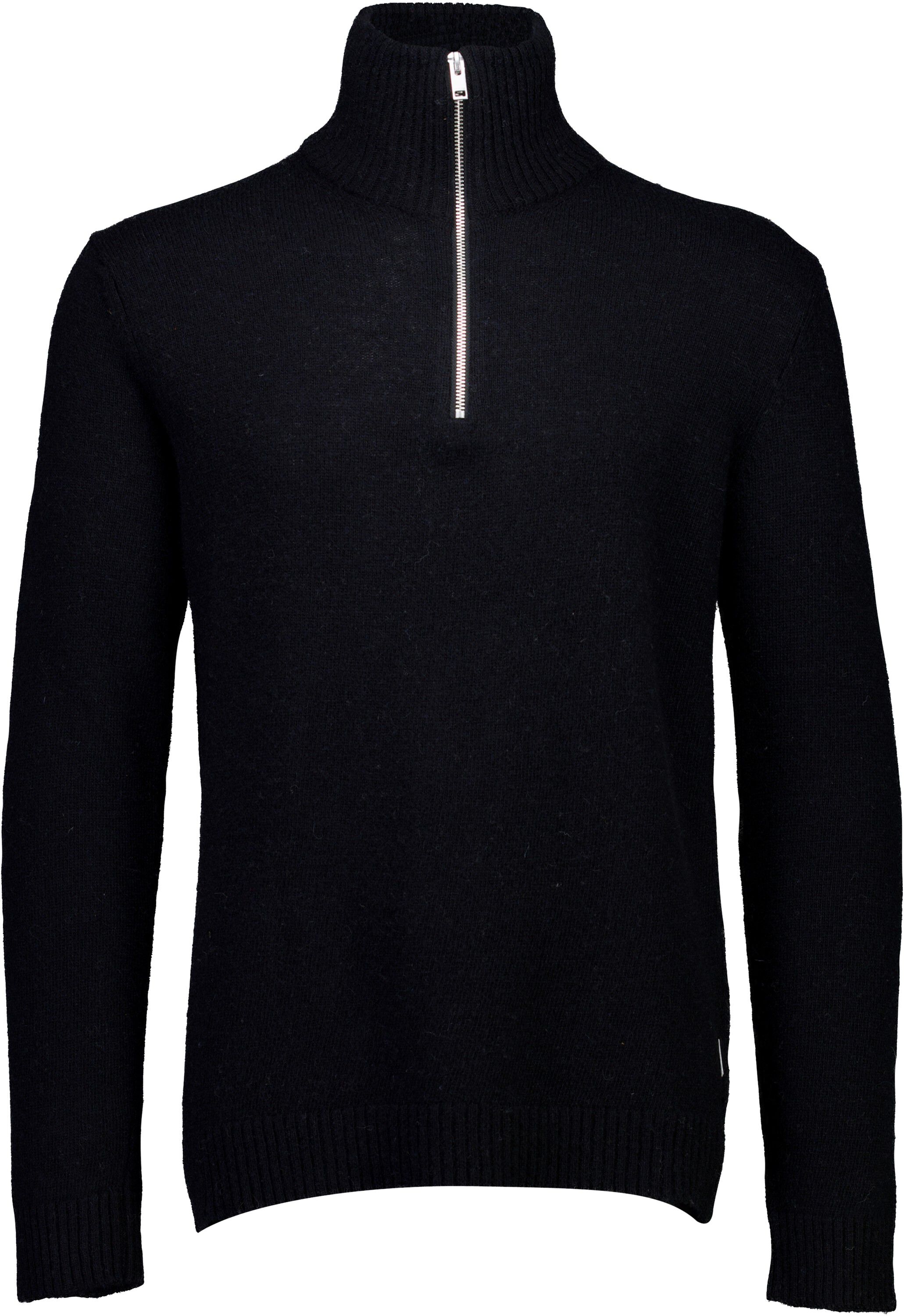 Lambswool half zip knit
