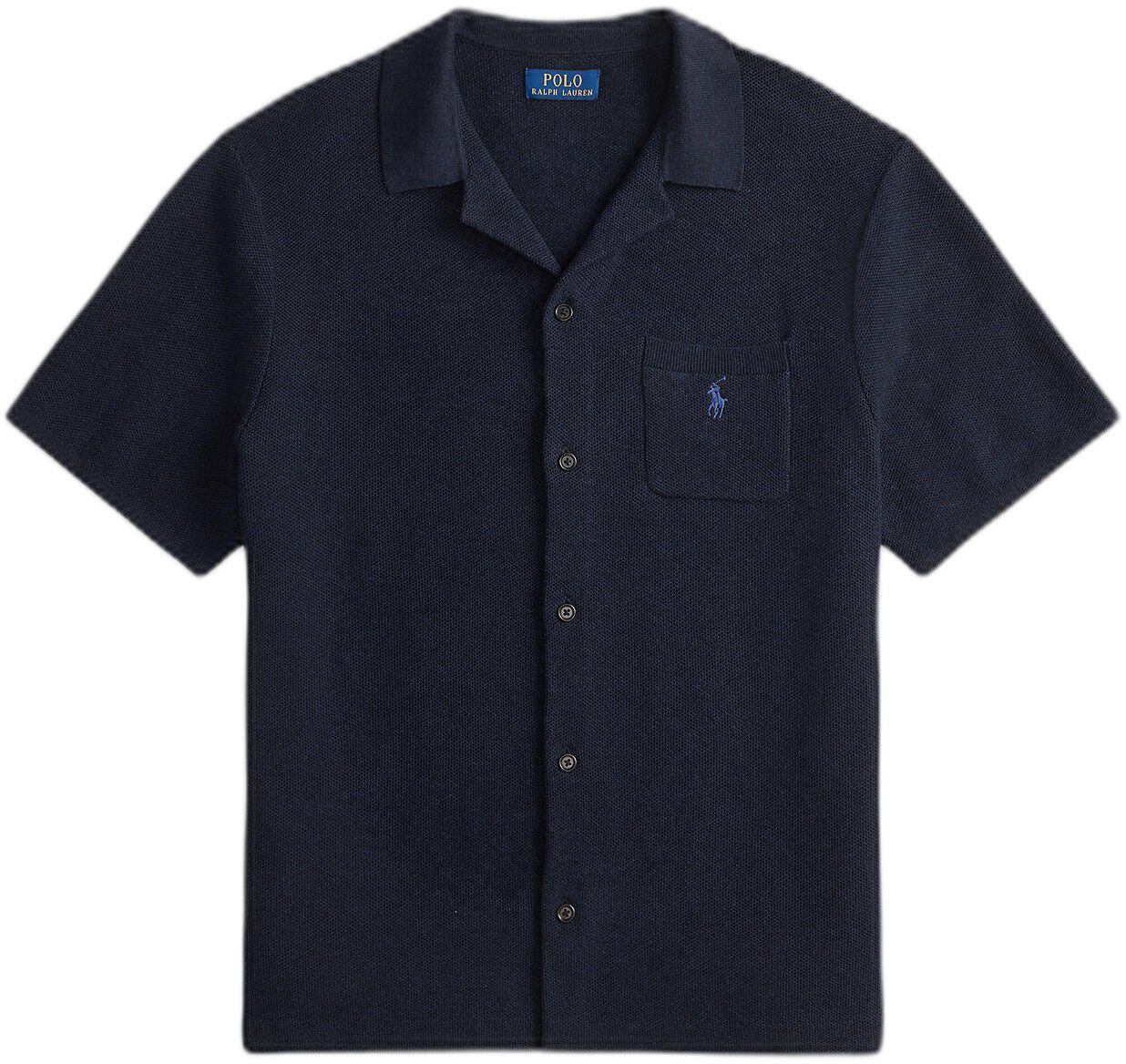 Mesh-Knit Cotton Short-Sleeve Cardigan