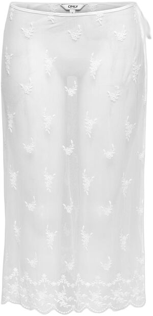 ONLSAFEA MIDI MESH LACE TIE SKIRT W