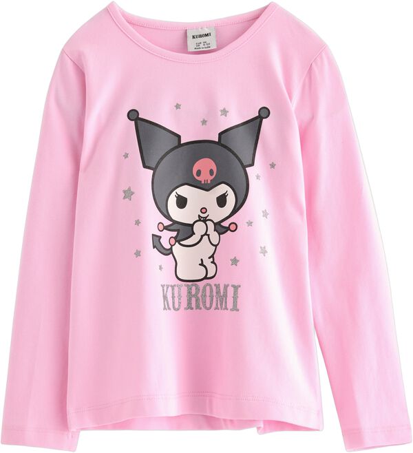 Top i blød bomuldsjersey med lange