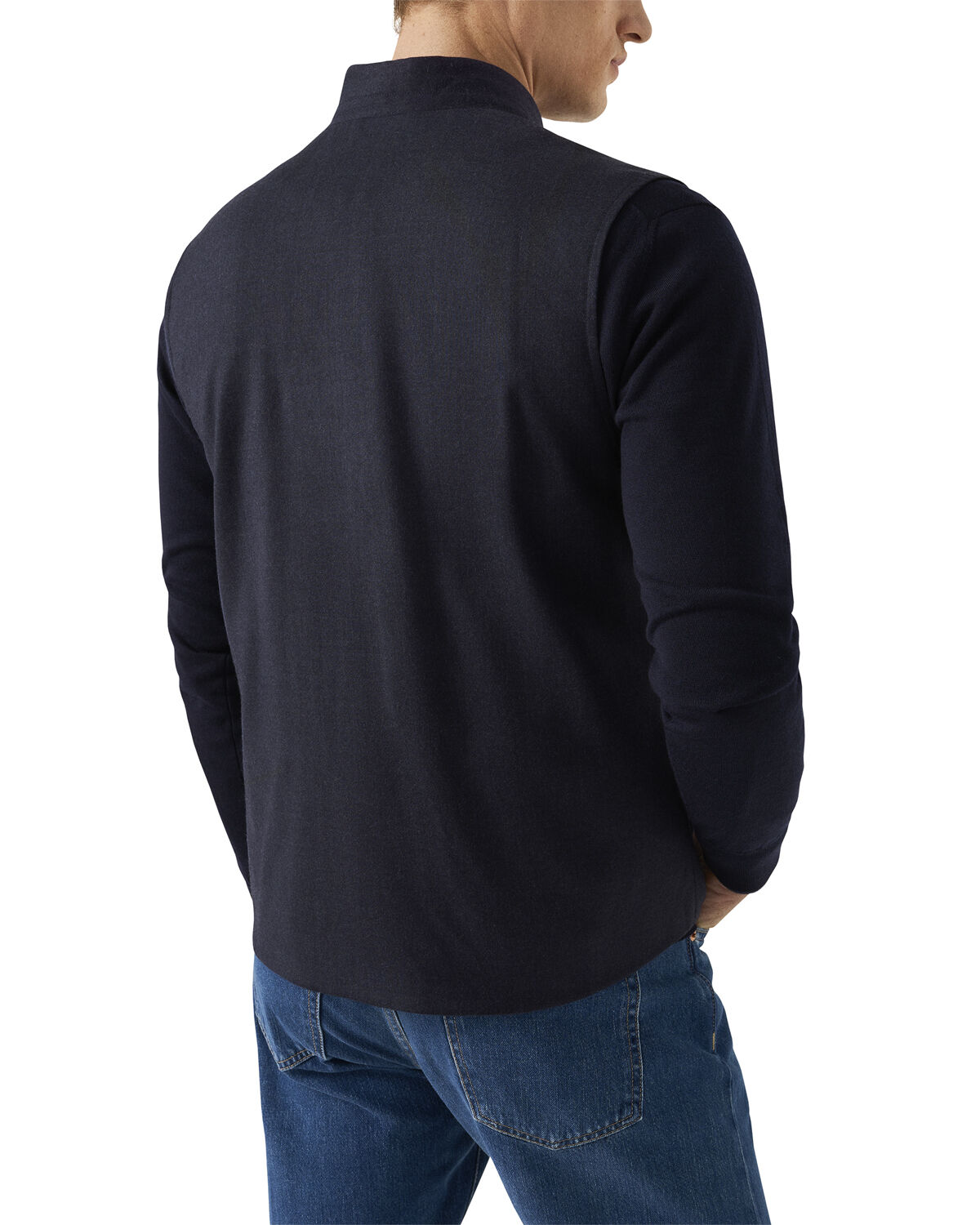 Navy Blue Wool Flannel Vest