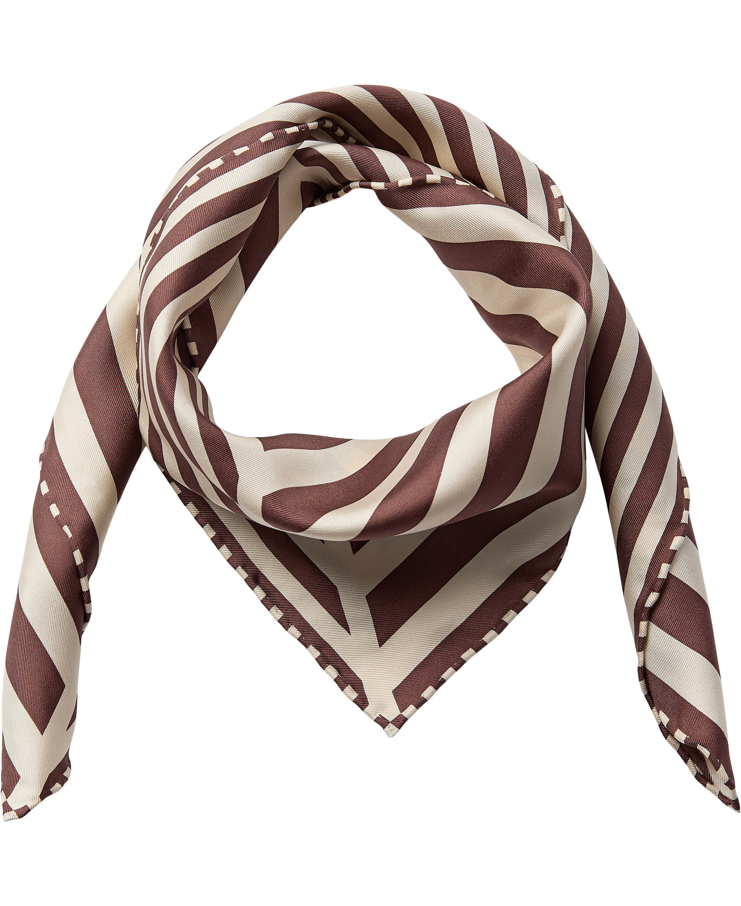 Geometric Scarf 100% Silk - 61x61cm
