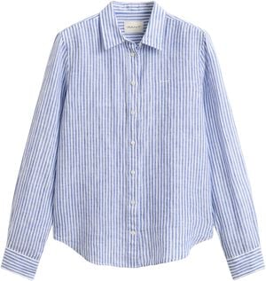REG STRIPED LINEN LS SHIRT