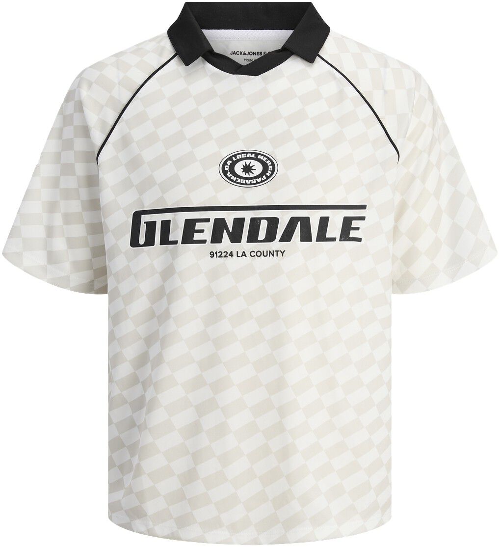 JCORETREAT AOP MESH OPEN COLLAR POL