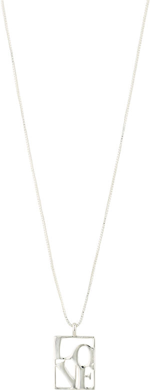 LOVE TAG, recycled LOVE necklace silver-plated