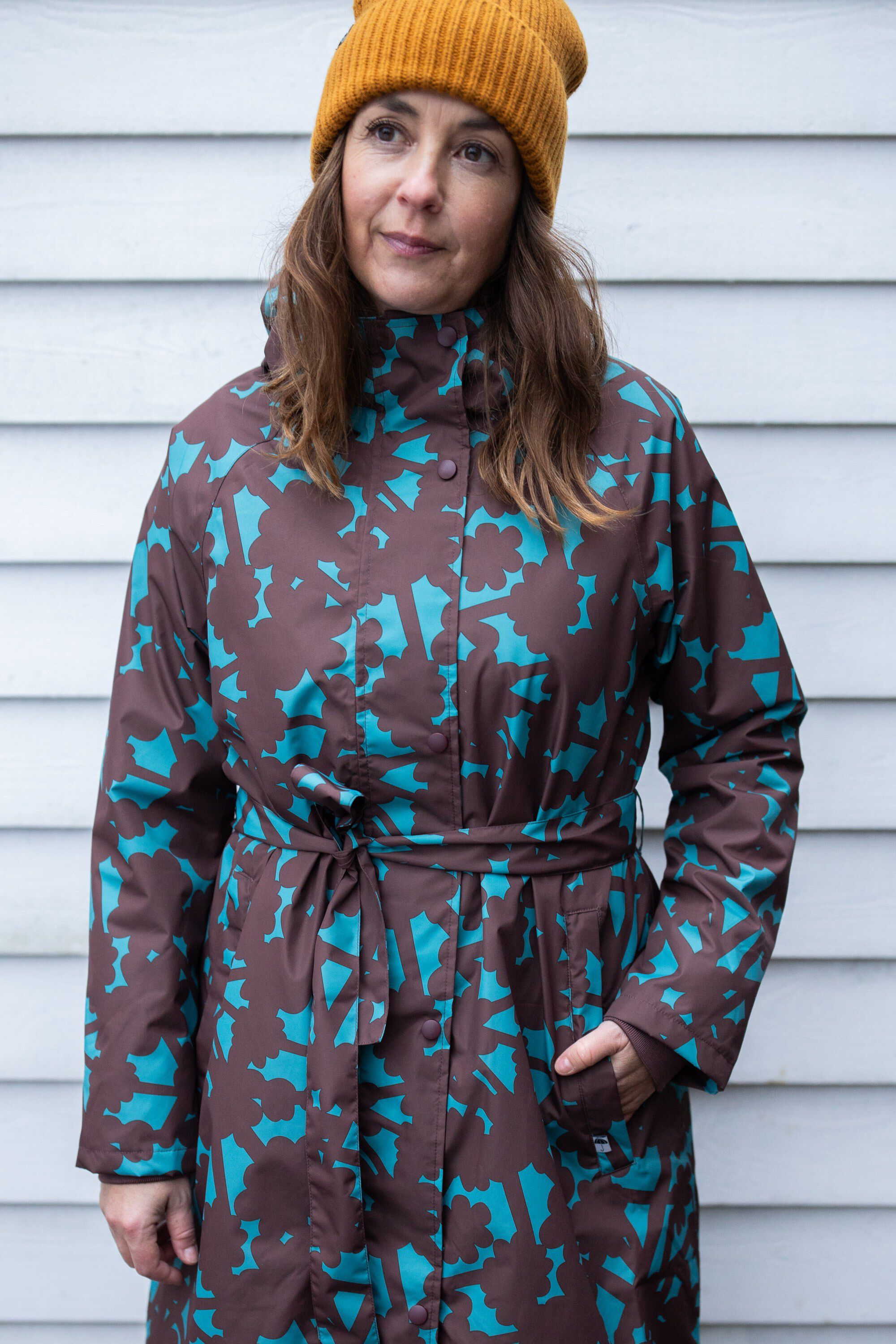 Danelisabeth Raincoat Blue Grey BRAMBLE