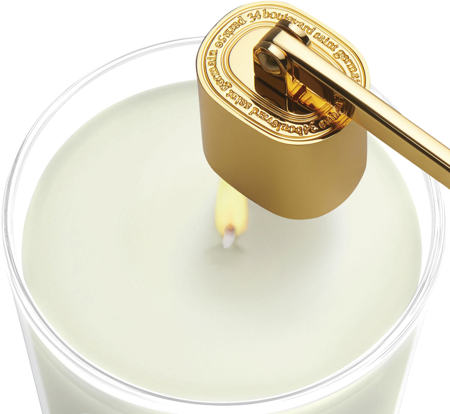 Candle snuffer golden finish