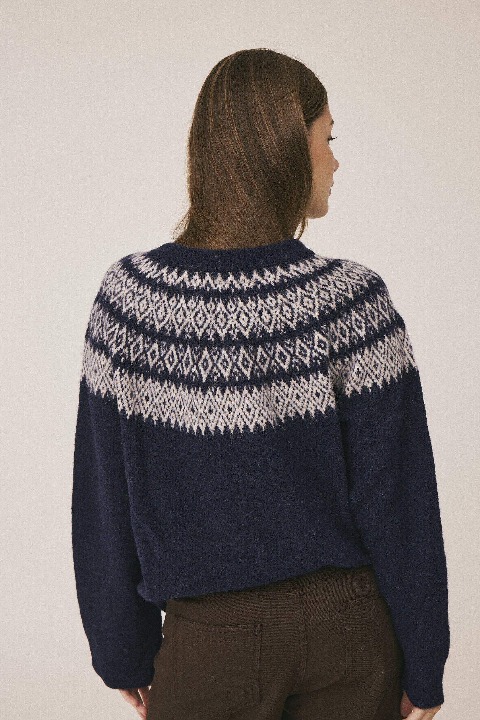 Cindi 9 Striksweater - Alpakamix RWS