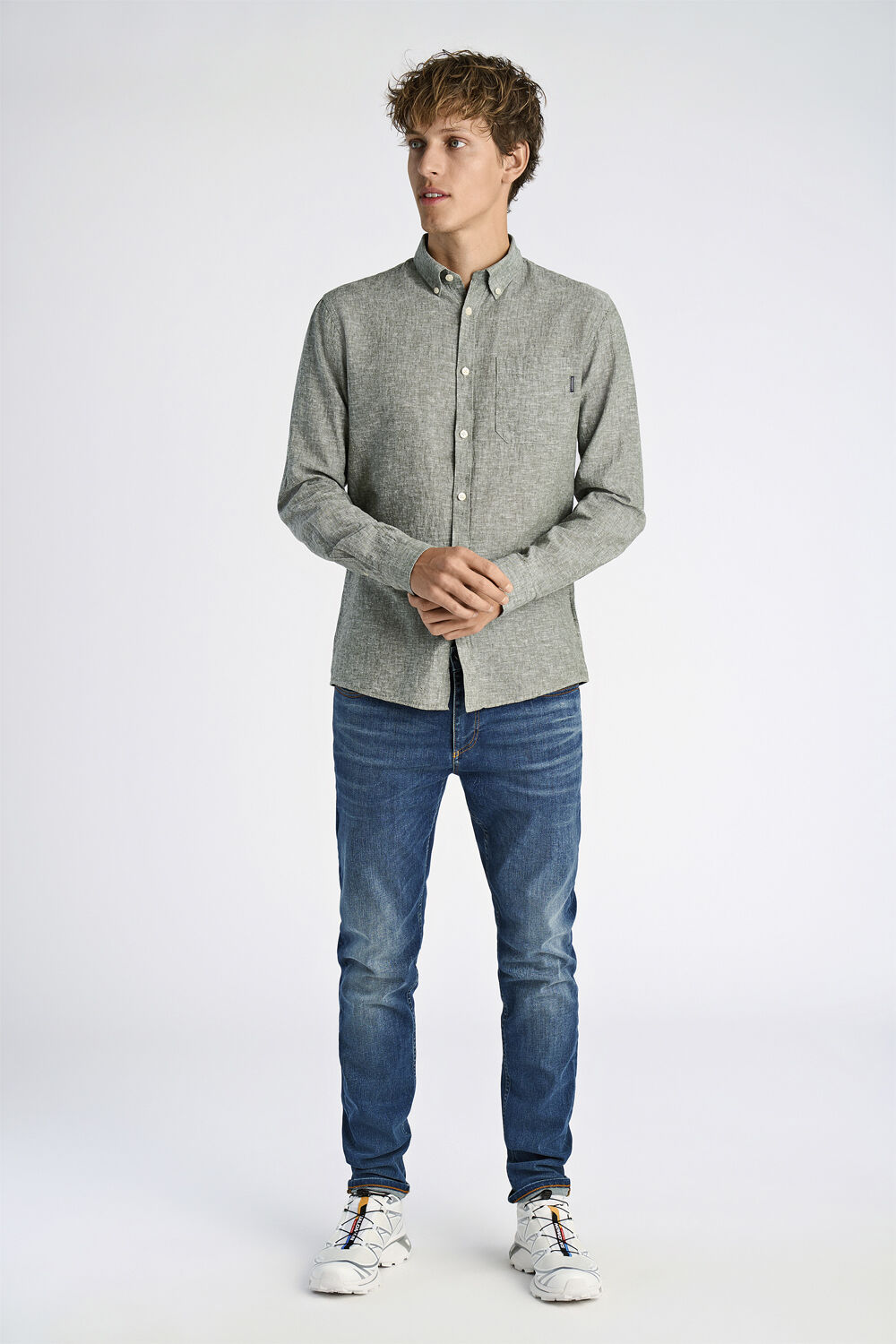 Cotton/linen shirt L/S