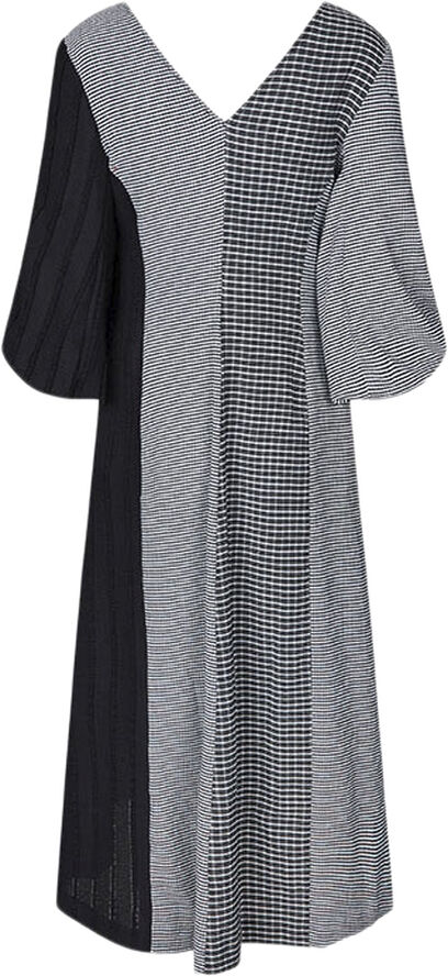 Three-Quarter Sleeve Midi Dress, 2247 Patchwork Jersey