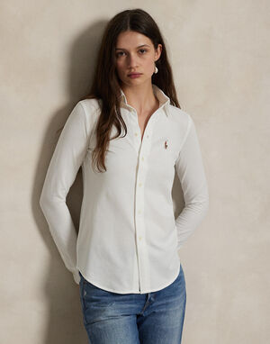 Knit Cotton Oxford Shirt