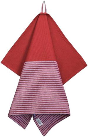 Tea Towels 50x70 cm MIX Stripe dark red