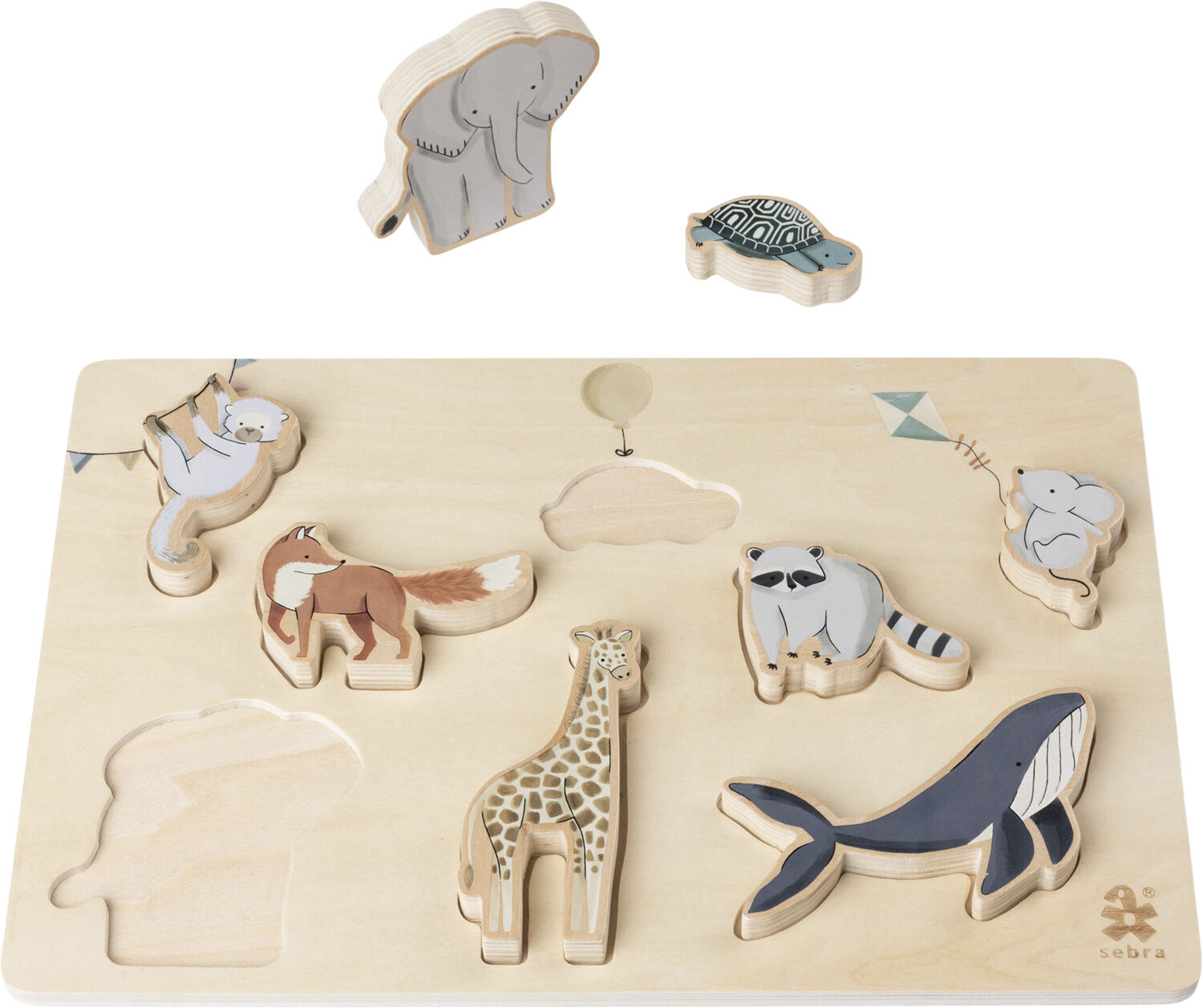 Puslespil, tr&aelig;, World of Sebra