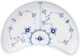 Blue Fl Pl Dish Half Moon Shaped 22cm