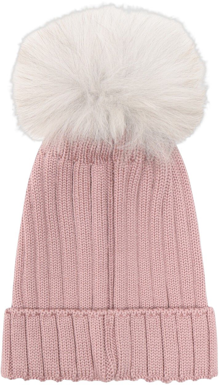 Hat Knit Alpaca Pompom