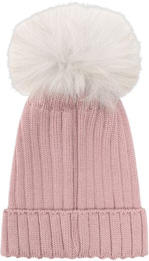 Hat Knit Alpaca Pompom