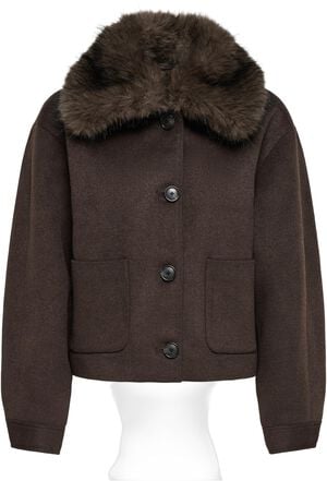 ONLELINOR FAUX FUR COLLAR JACKET OT