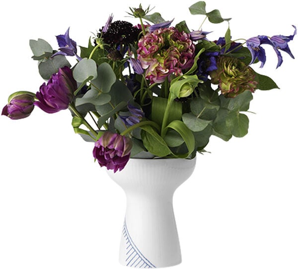 Blå Mega Riflet 15 cm Vase