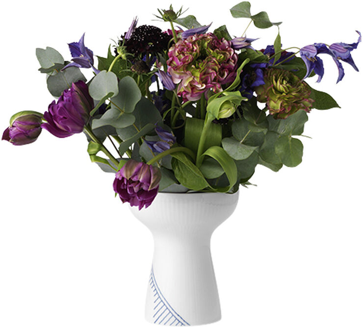 Blå Mega Riflet 15 cm Vase