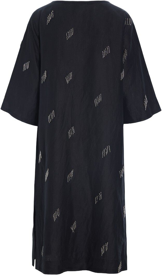 Airy linen kjole med perler